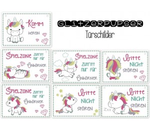 ITH - Glitzerpupser Türschilder